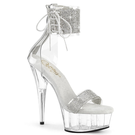 DELIGHT-627RS Clear-Silver/Clear Pleaser US Size (Women's): 5