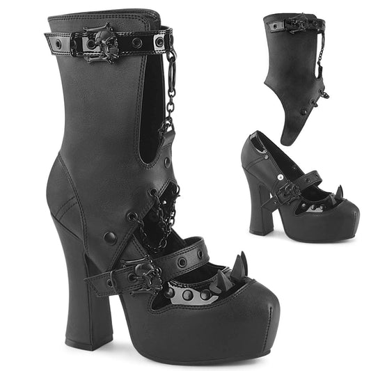 DEMON-13 Black Vegan Leather Demonia US Size (Women's): 6