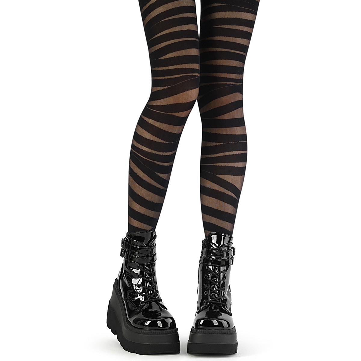 Women's Zebra Stripe Sheer Nylon Tights