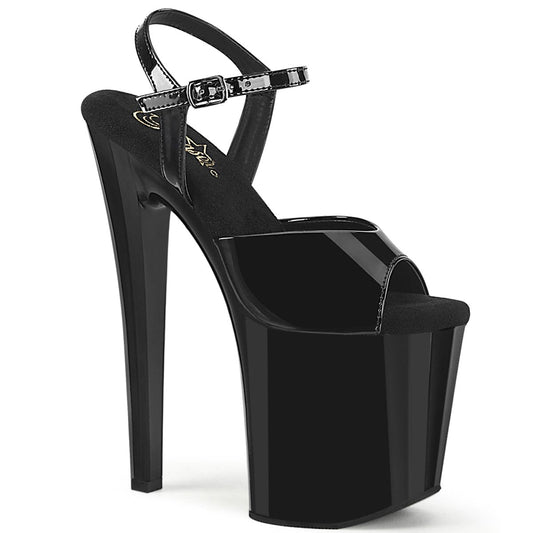 ENCHANT-709 Black Patent/Black Pleaser US Size (Women's): 5