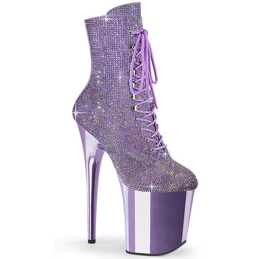 FLAMINGO-1020CHRS Lavender Multi Rhinestones/Lavender Chrome Pleaser US Size (Women's): 5