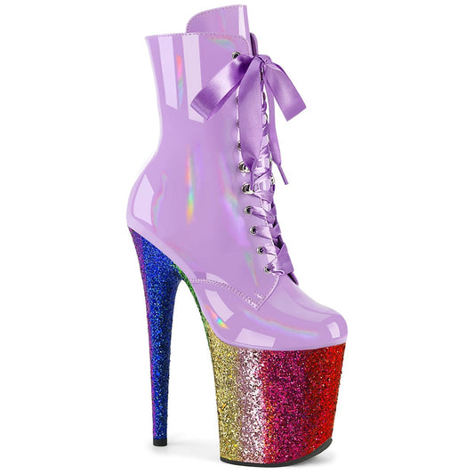 FLAMINGO-1020HG Lavender Hologram Patent/Rainbow Glitter Pleaser US Size (Women's): 5