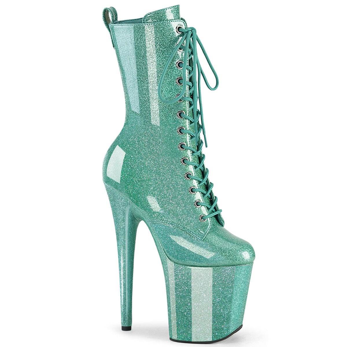 FLAMINGO-1040GP Aqua Glitter Patent/M Pleaser US Size (Women's): 5