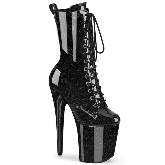 FLAMINGO-1040GP Black Glitter Patent/M Pleaser US Size (Women's): 5