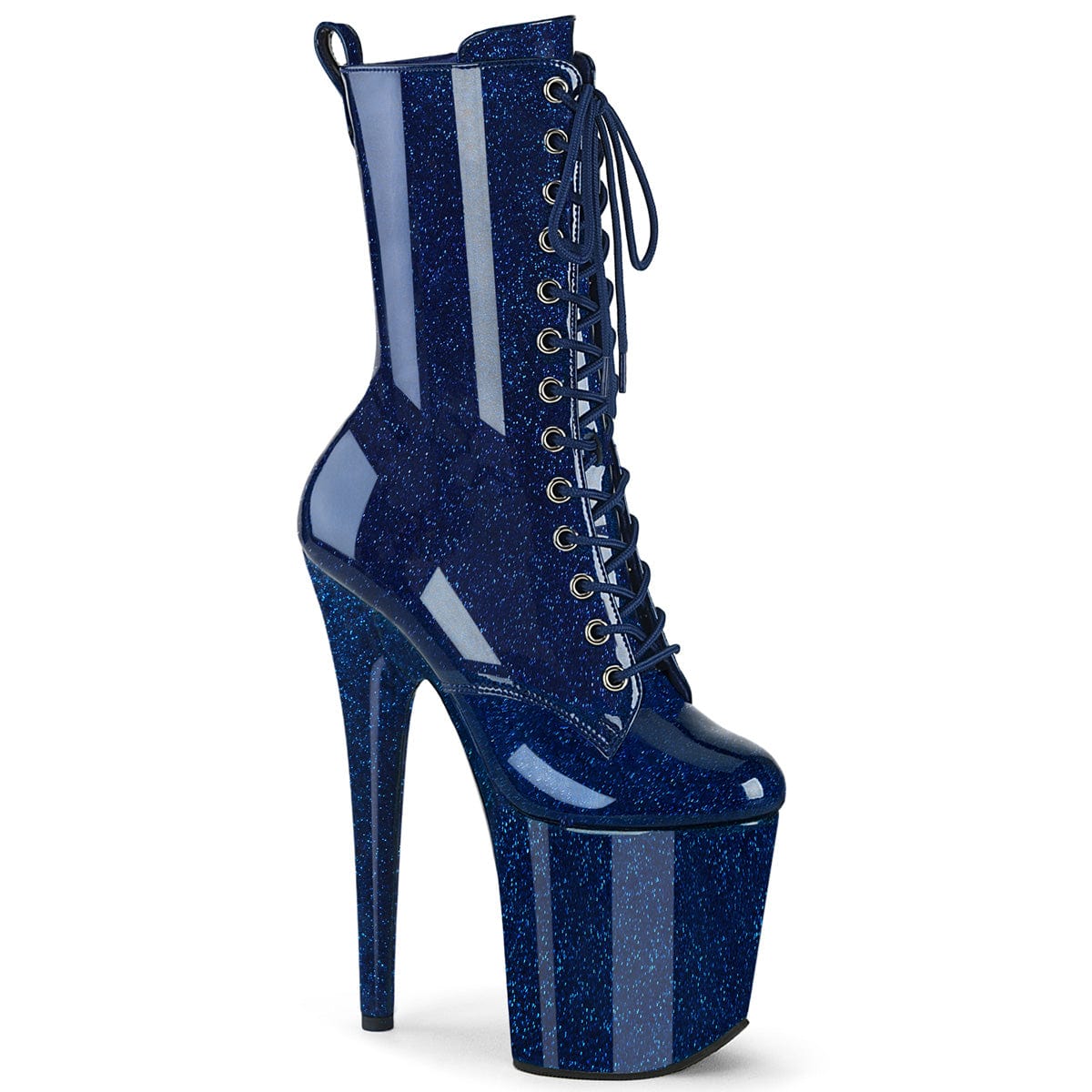 FLAMINGO-1040GP Navy Blue Glitter Patent/M Pleaser US Size (Women's): 5