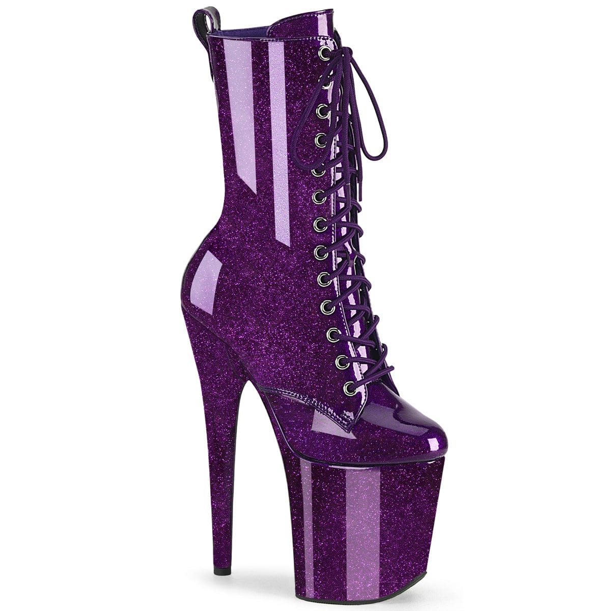 FLAMINGO-1040GP Purple Glitter Patent/M Pleaser US Size (Women's): 5