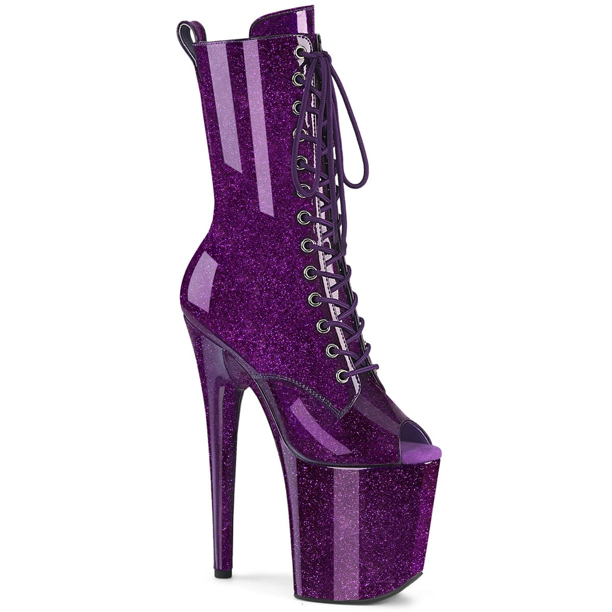 FLAMINGO-1041GP Purple Glitter Patent/M Pleaser US Size (Women's): 5