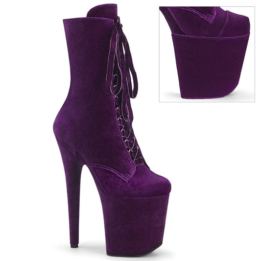 FLAMINGO-1045VEL Purple Velvet/Purple Velvet Pleaser US Size (Women's): 5