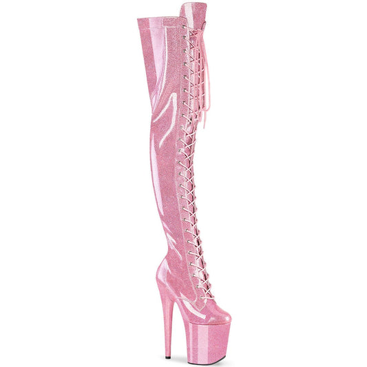 FLAMINGO-3020GP Baby Pink Glitter Patent/M Pleaser US Size (Women's): 5