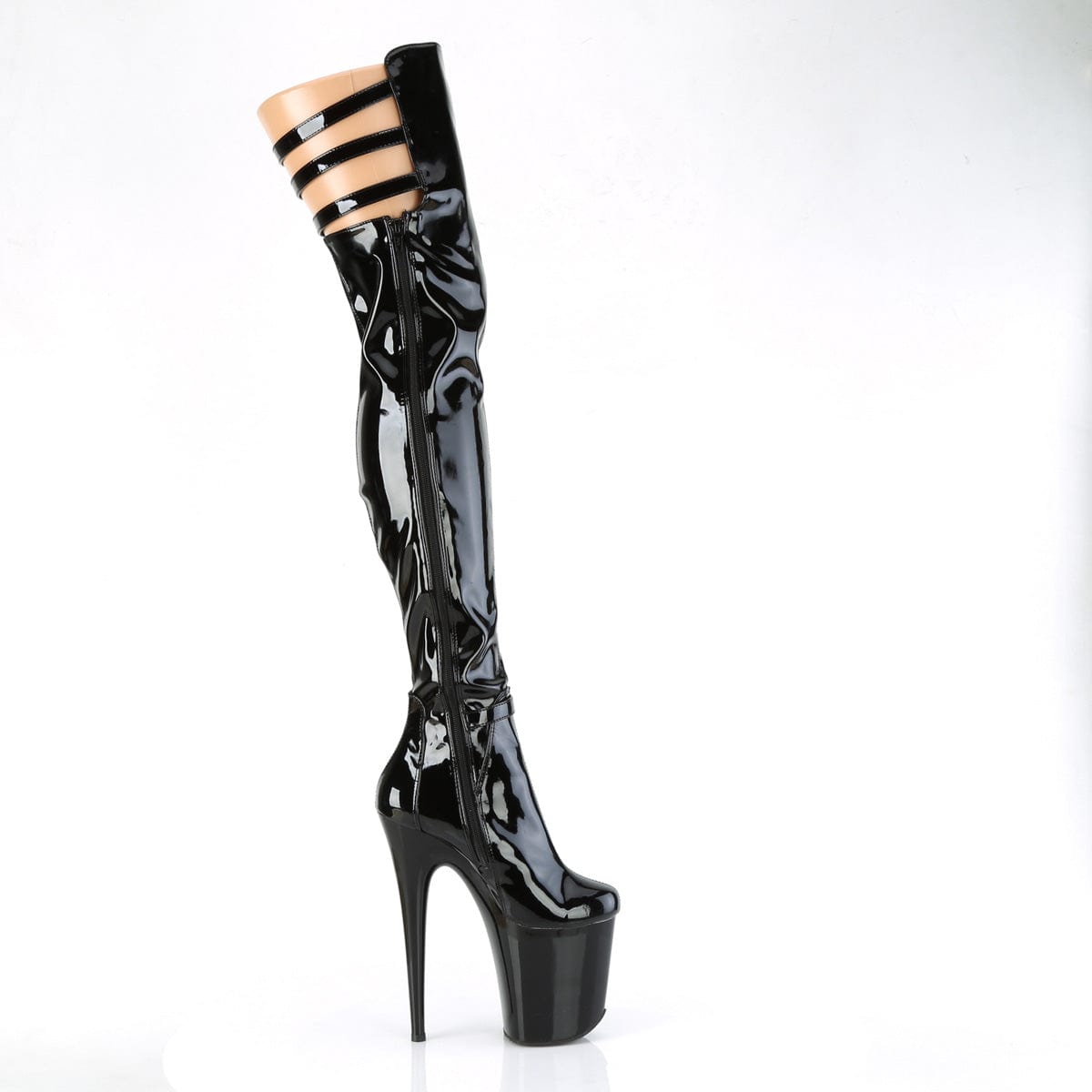 FLAMINGO-3055 Black Stretch Patent/Black Pleaser US Size (Women's): 5