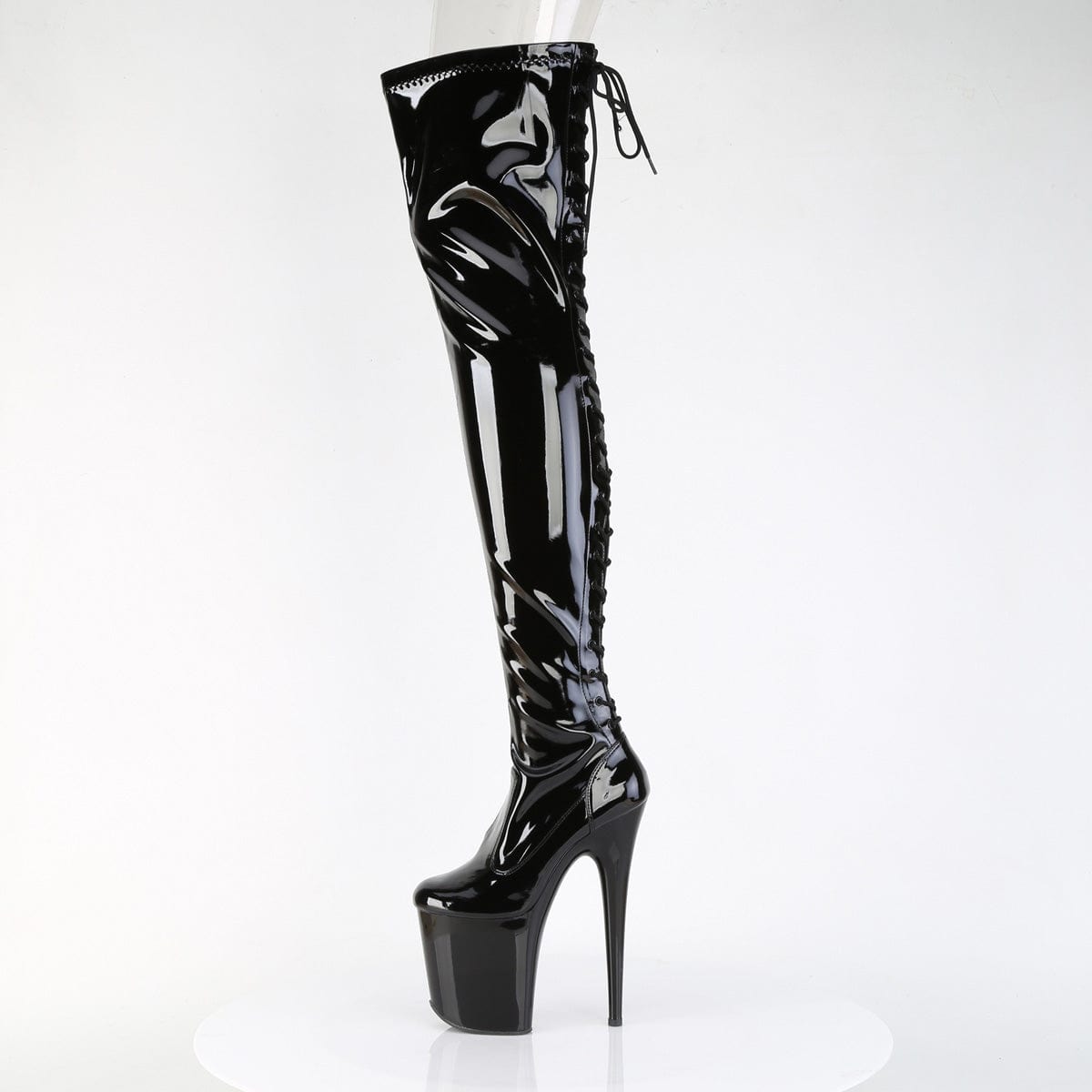 FLAMINGO-3850 Black Stretch Patent/Black Pleaser US Size (Women's): 5