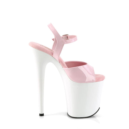 FLAMINGO-809 Baby Pink Patent/White Pleaser US Size (Women's): 5