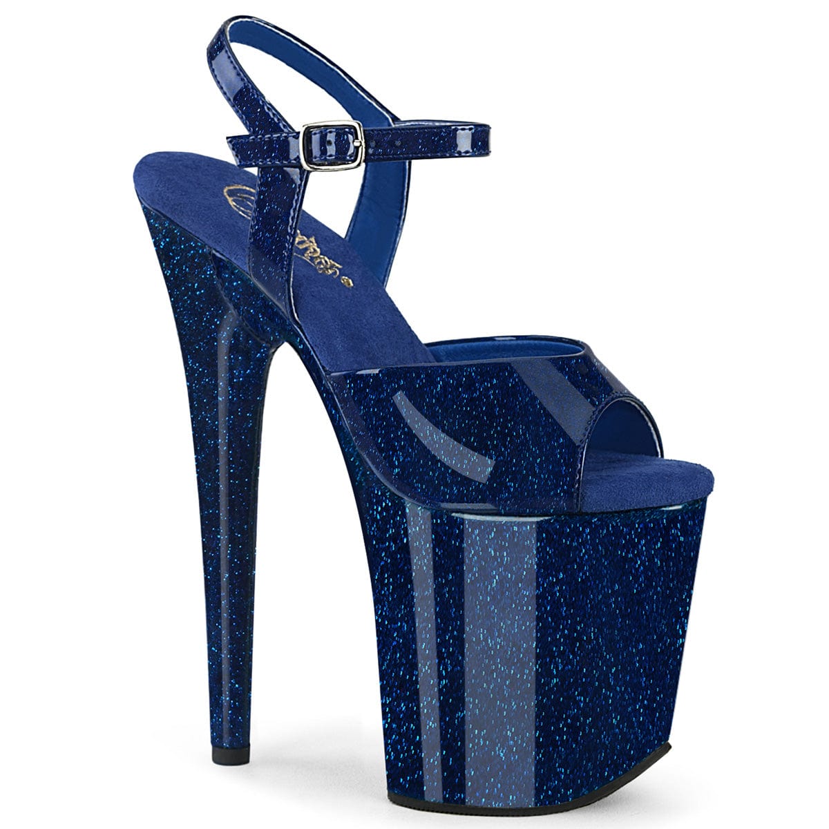 FLAMINGO-809GP Navy Blue Glitter Patent/M Pleaser US Size (Women's): 5