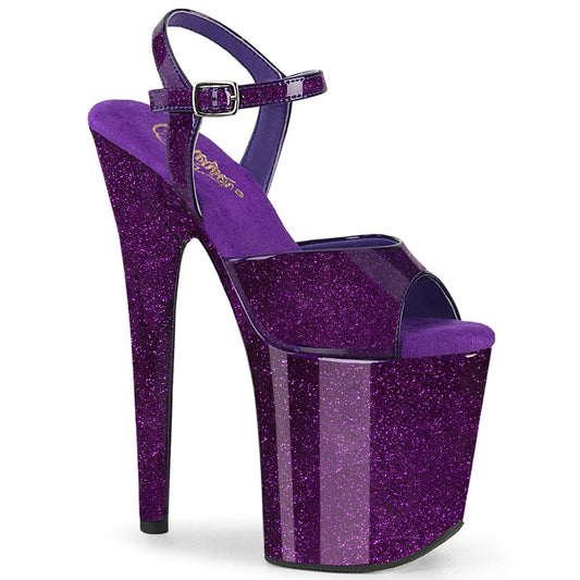 FLAMINGO-809GP Purple Glitter Patent/M Pleaser US Size (Women's): 5