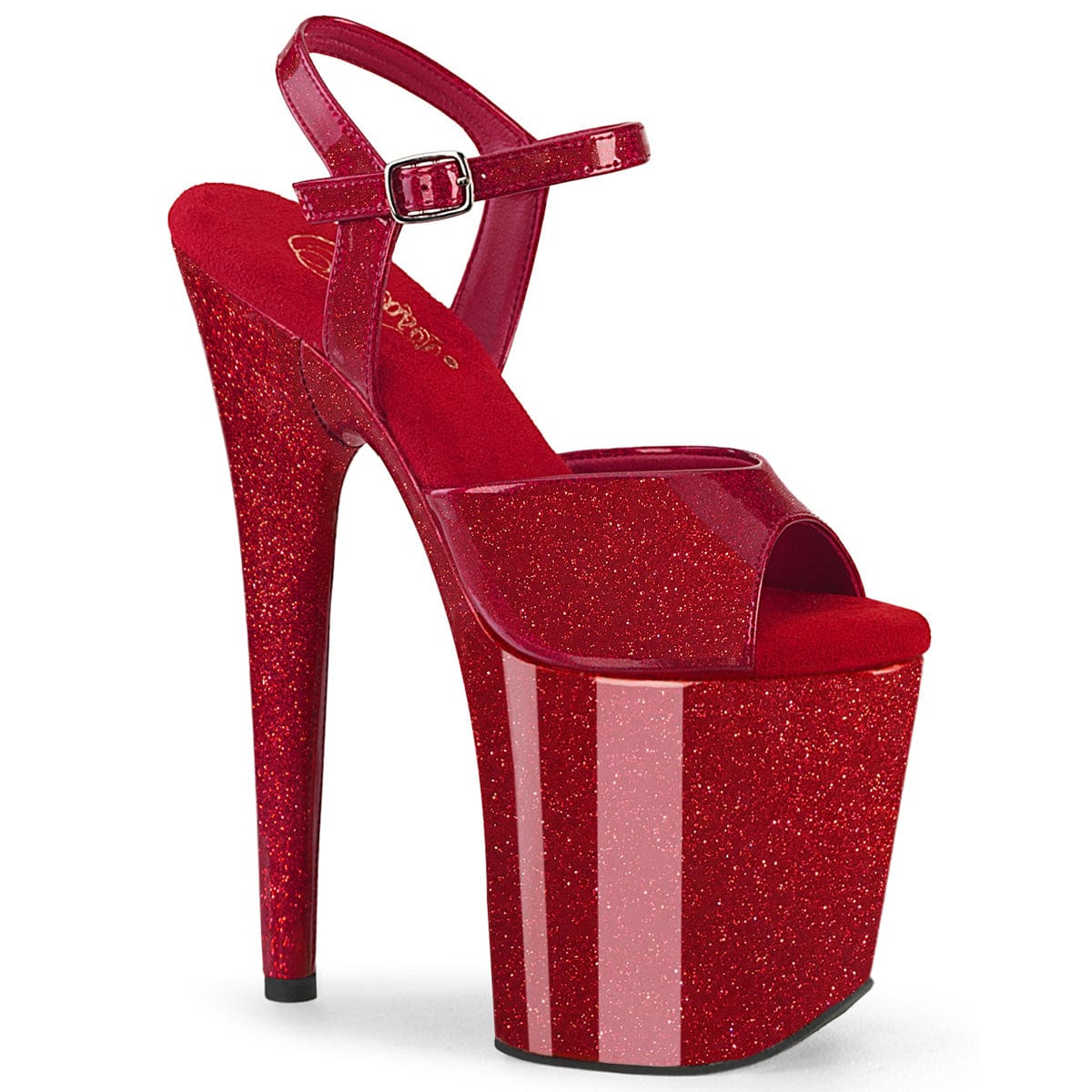 FLAMINGO-809GP Ruby Red Glitter Patent/M Pleaser US Size (Women's): 5