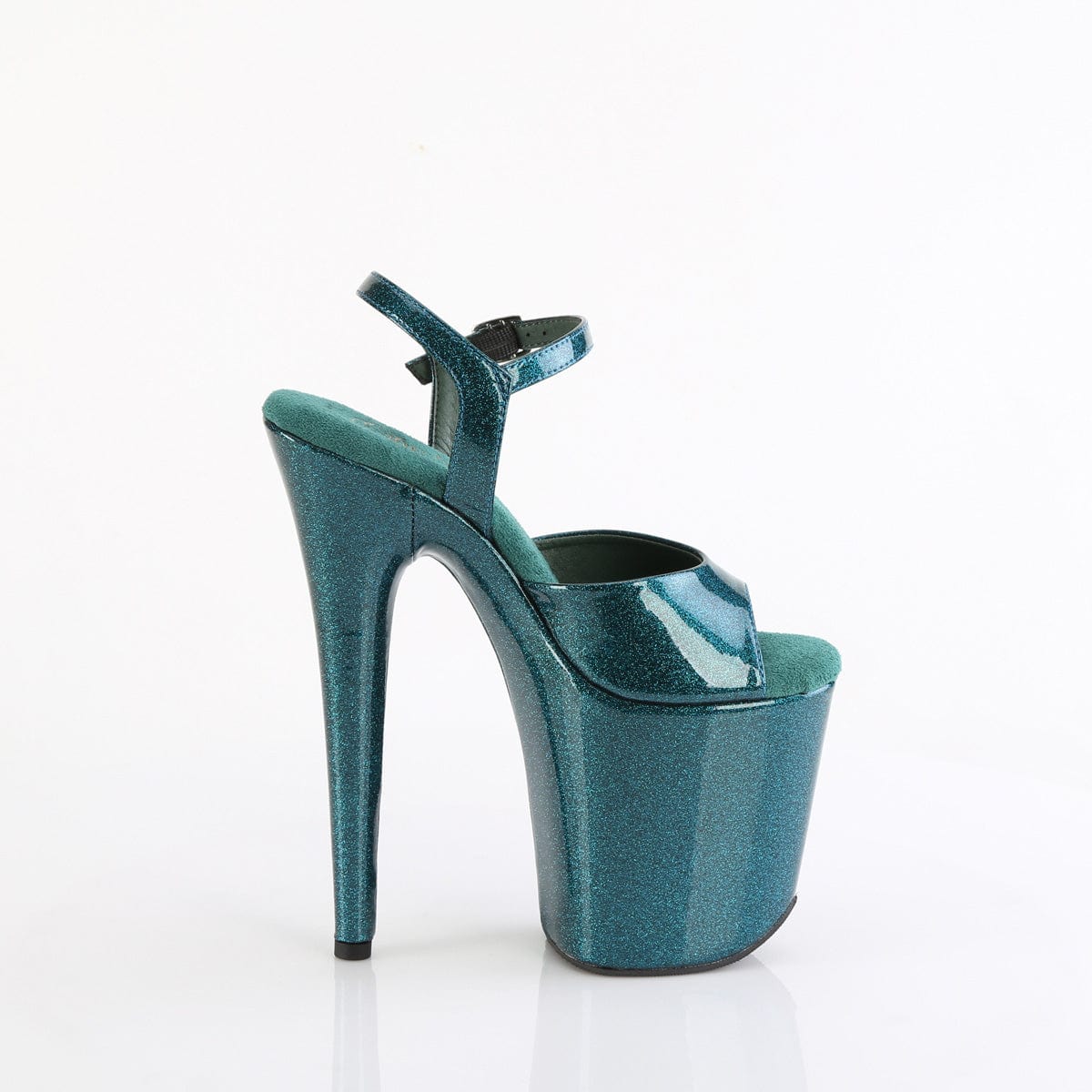 FLAMINGO-809GP Teal Glitter Patent/M Pleaser US Size (Women's): 5