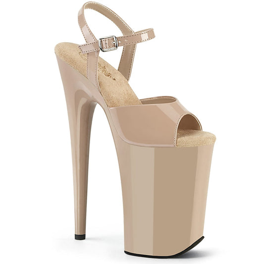 INFINITY-909 Nude Patent/Nude Pleaser US Size (Women's): 5