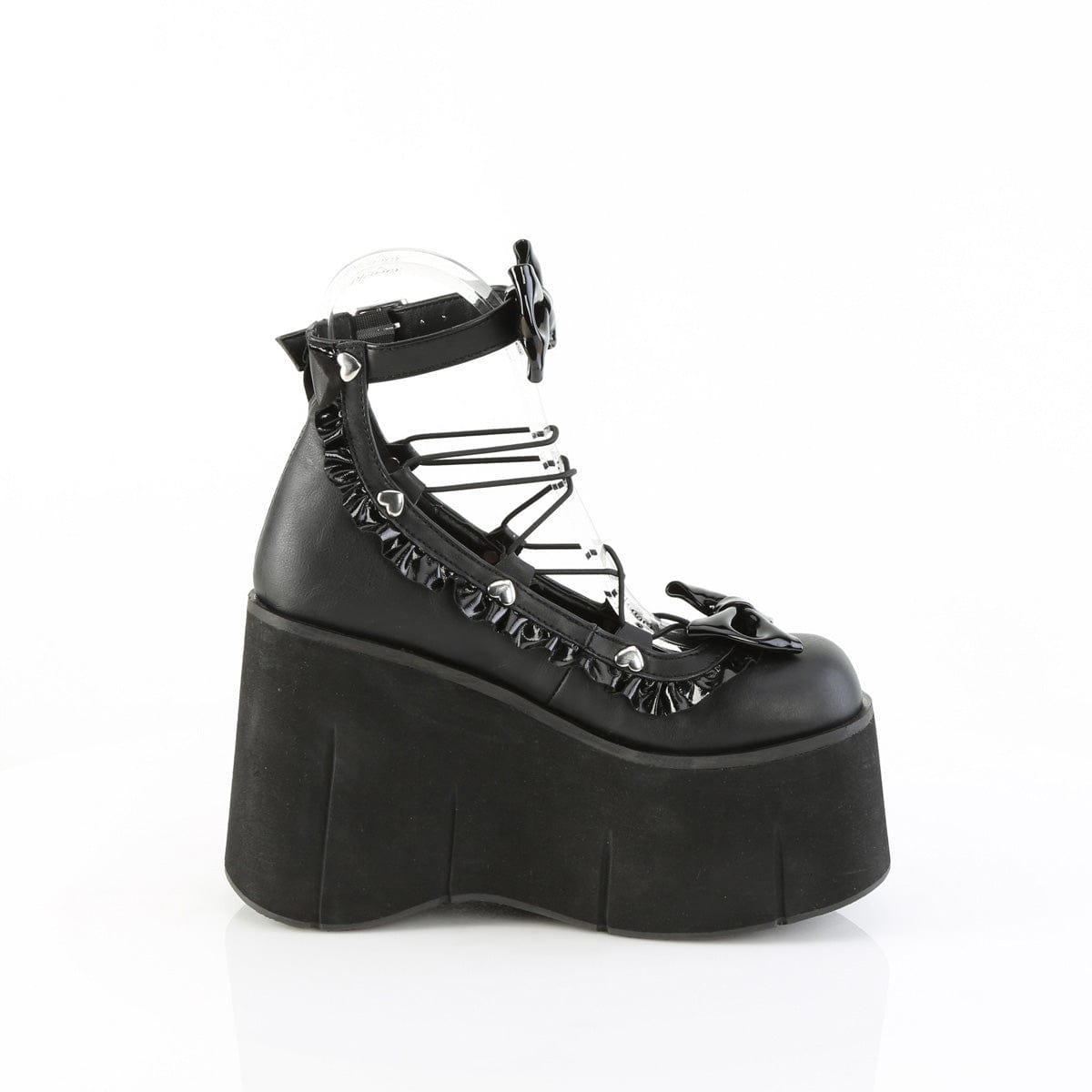 KERA-18 Black Vegan Leather Demonia US Size (Women's): 5