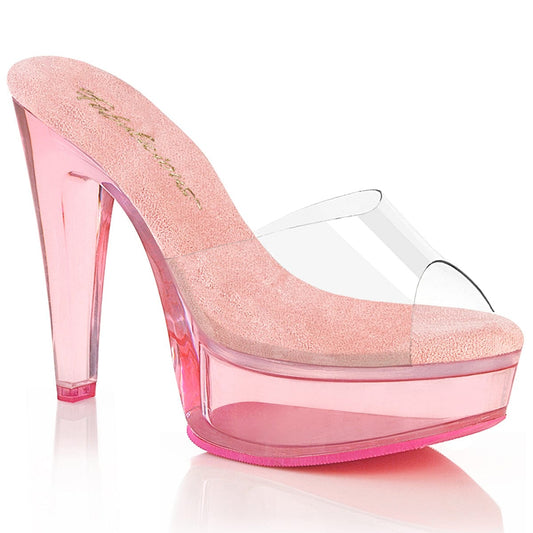 MARTINI-501 Clear-Baby Pink/Baby Pink Tinted Shoes Fabulicious US Size (Women's): 6