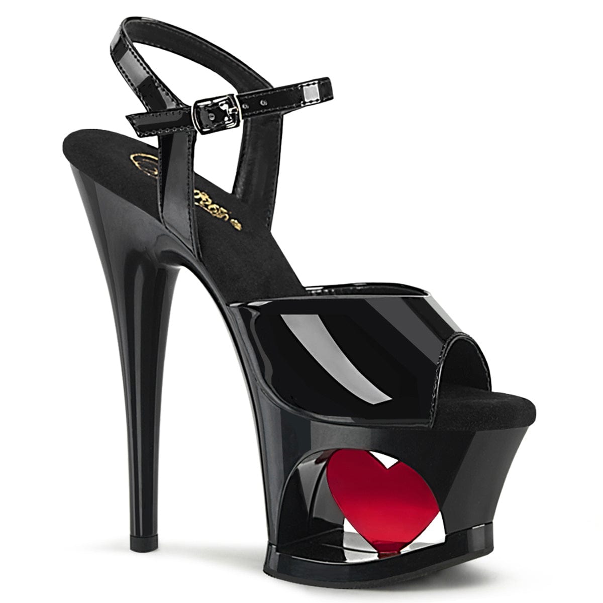 MOON-709H Black Patent/Black-Red Pleaser US Size (Women's): 5