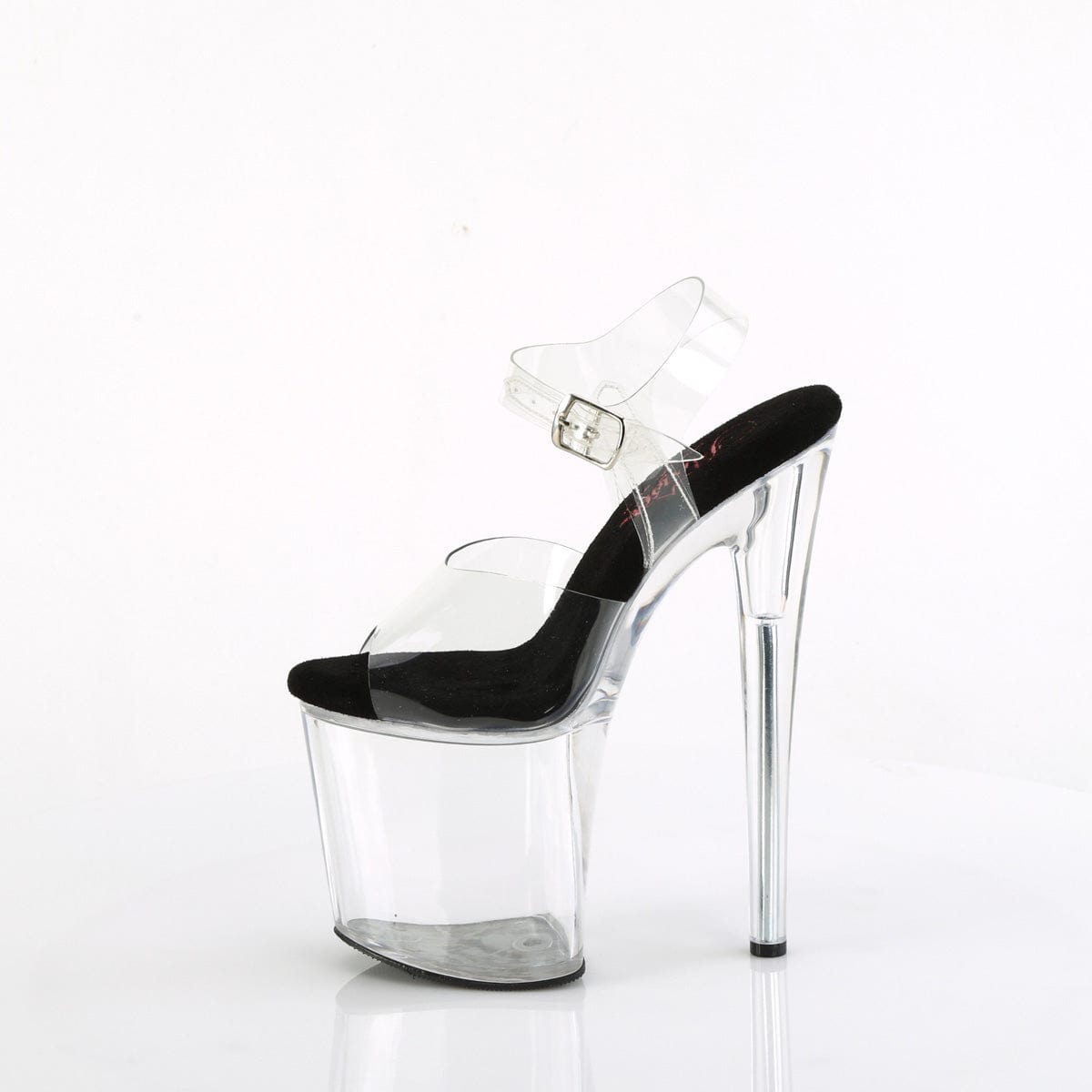 NAUGHTY-808 Clear-Black/Clear Pleaser US Size (Women's): 5