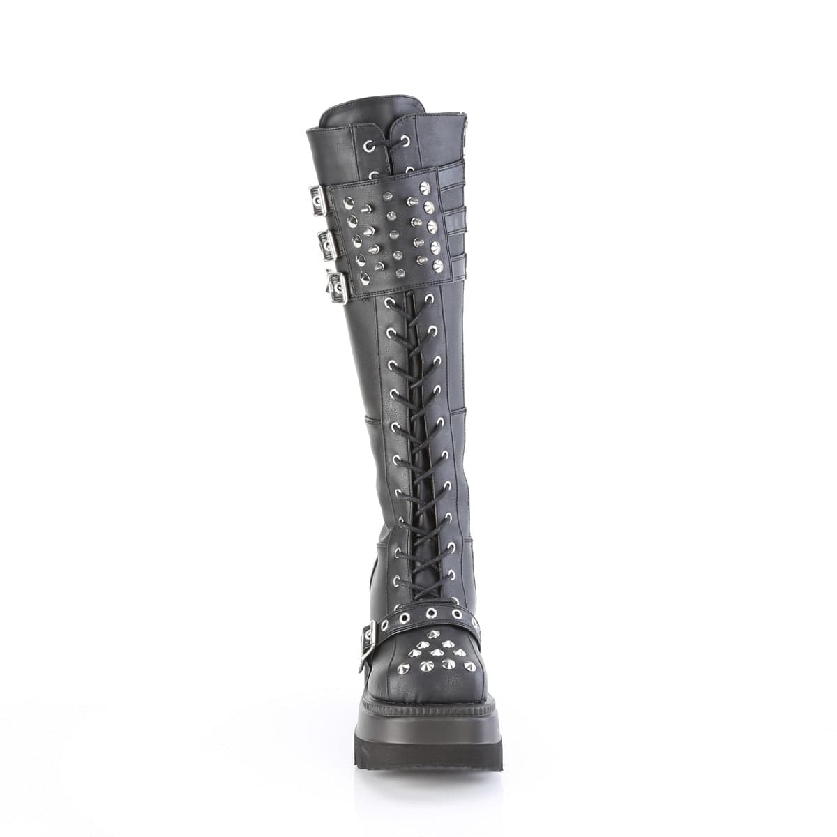 SHAKER-225 Black Vegan Leather Demonia US Size (Women's): 6