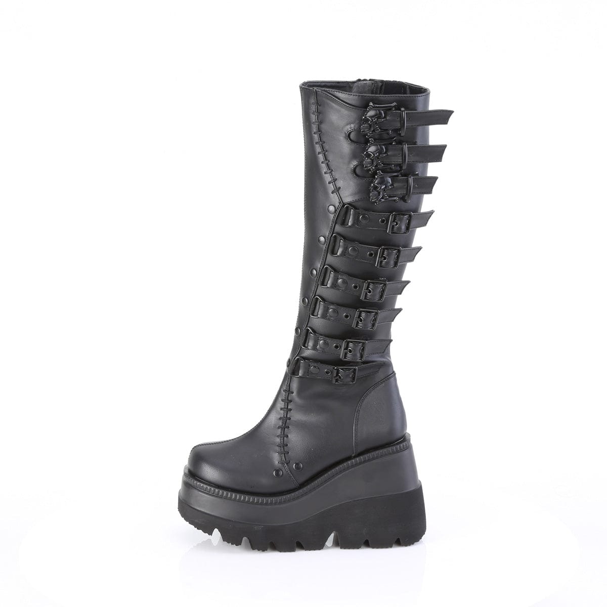 SHAKER-232 Black Vegan Leather Demonia US Size (Women's): 6