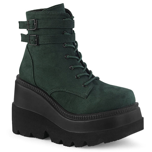 SHAKER-52 Emerald Vegan Suede Demonia US Size (Women's): 5