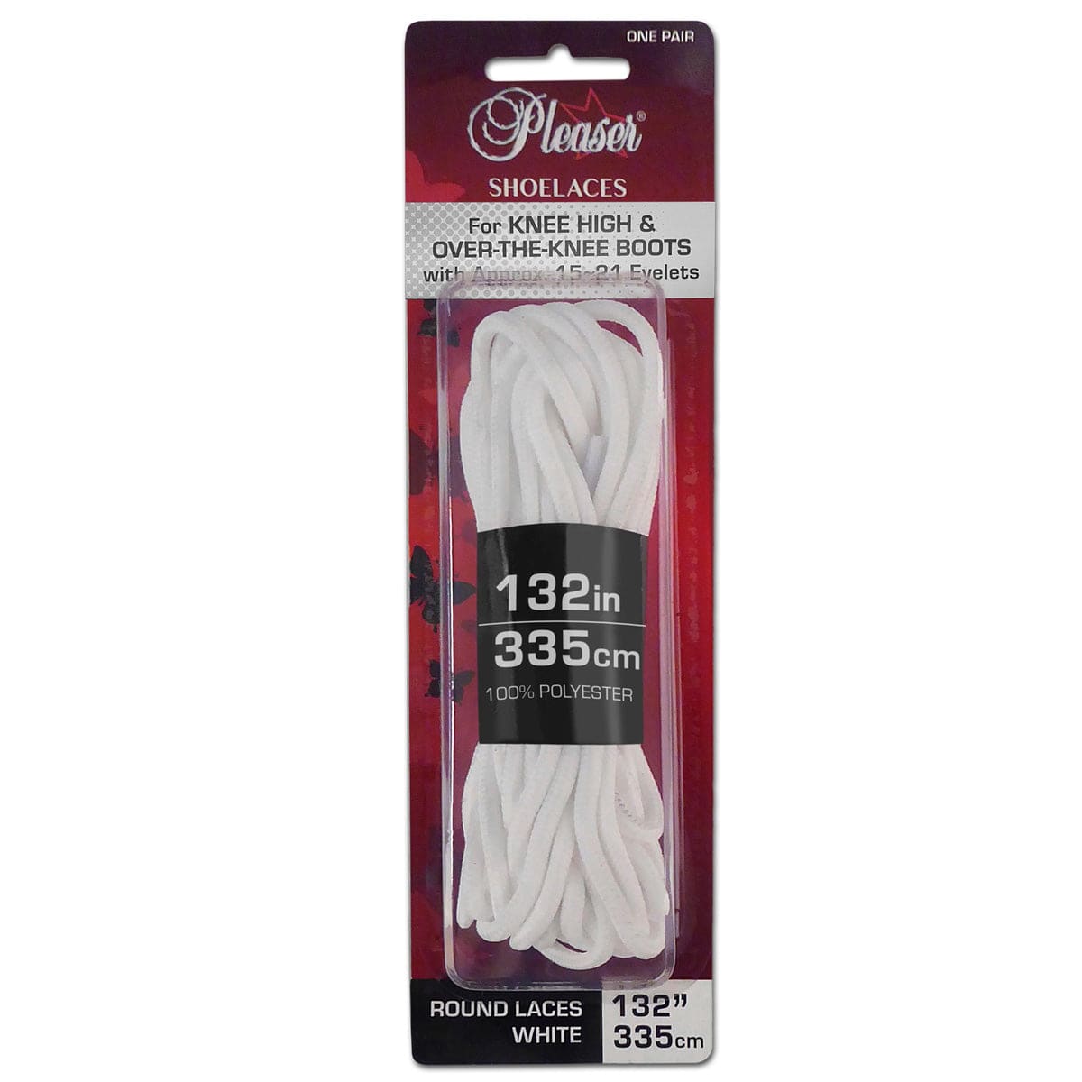 PLEASER Knee High Boot Shoe Laces Shoe Laces Accessories US Size (Women's): ONE SIZE Colour: White