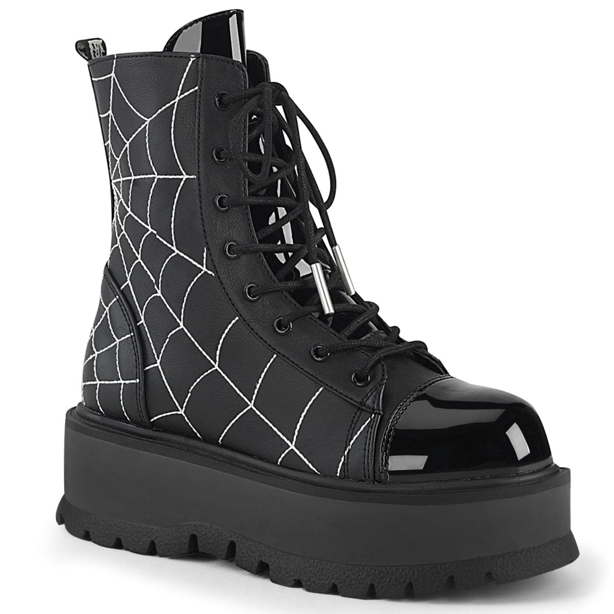 SLACKER-88 Black Vegan Leather- Patent Demonia US Size (Women's): 6