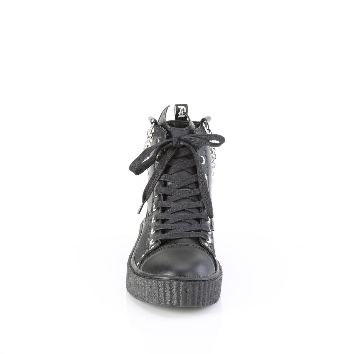 SNEEKER-230 Black Canvas-Vegan Leather Demonia US Size (Women's): 4