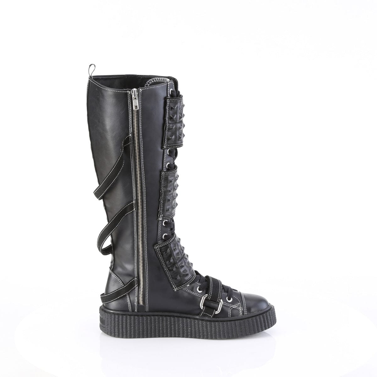 SNEEKER-410 Black Vegan Leather-Canvas Demonia US Size (Women's): 4