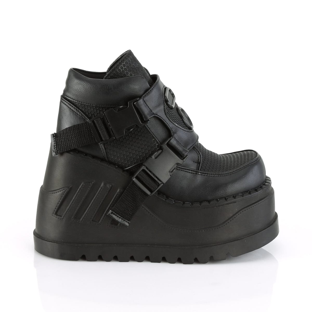 STOMP-15 Black Vegan Leather Demonia US Size (Women's): 5