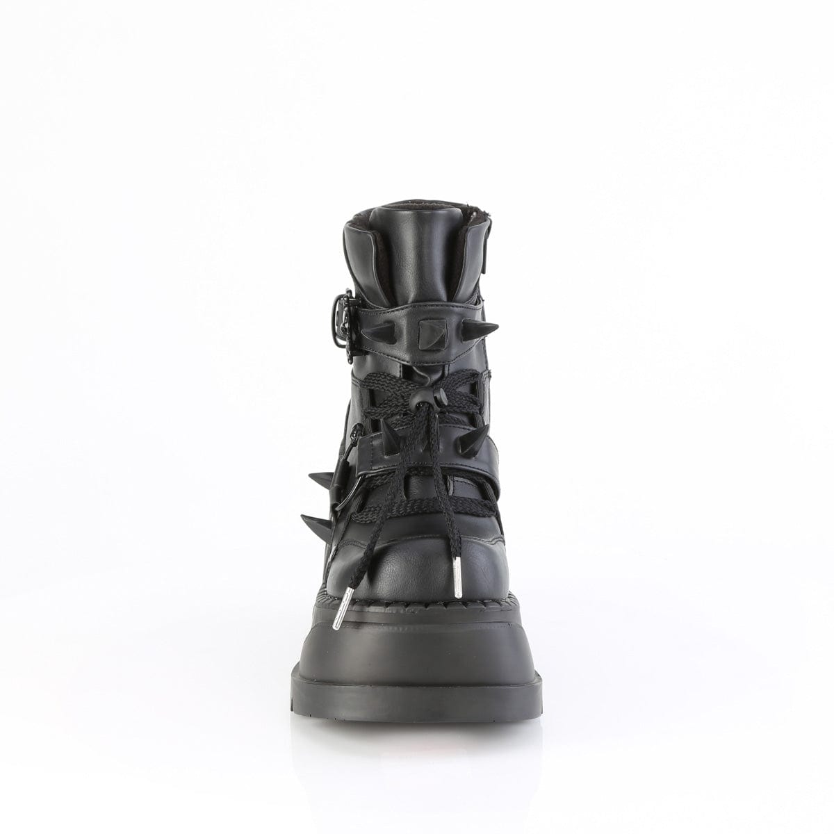 STOMP-60 Black Vegan Leather Demonia US Size (Women's): 6