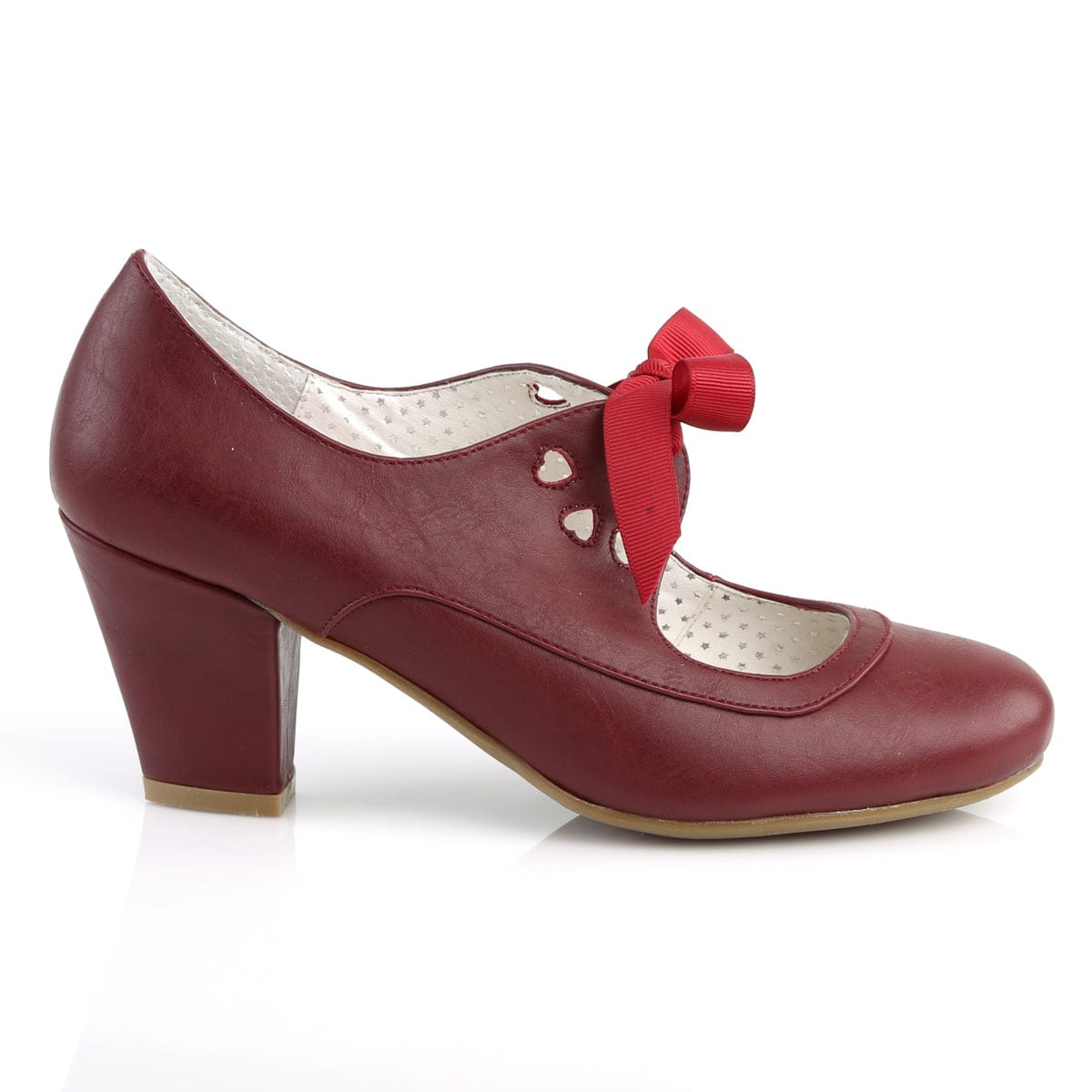 WIGGLE-32 Burgundy Faux Leather Pin Up Couture US Size (Women's): 5