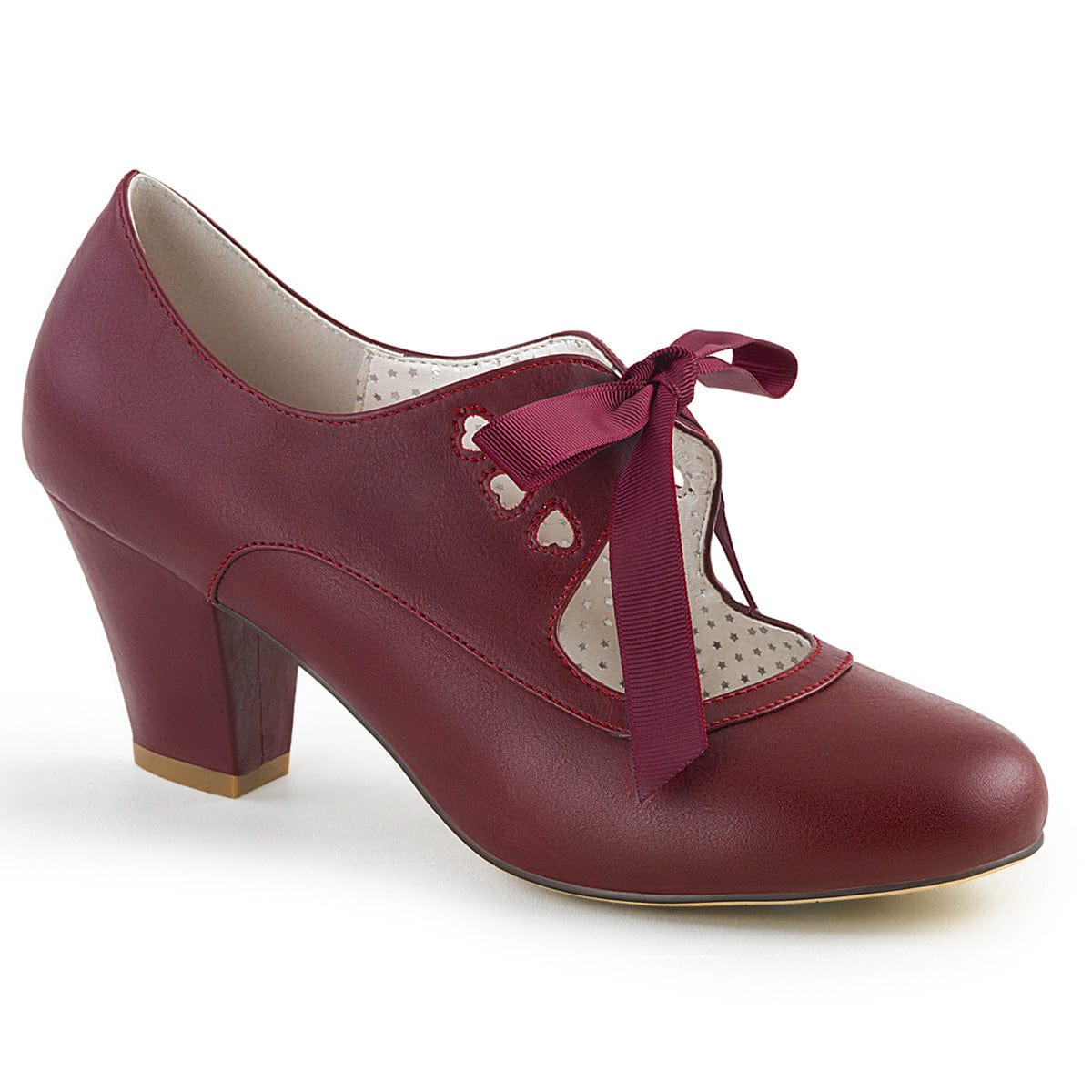 WIGGLE-32 Burgundy Faux Leather Pin Up Couture US Size (Women's): 5